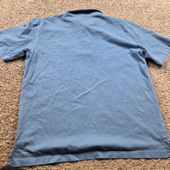 Orvis Polo Shirt Mens Large Blue Short Sleeve Casual Performance Golf - Picture 5 of 6